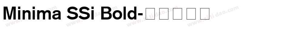 Minima SSi Bold字体转换